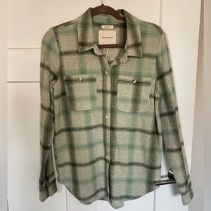 Thread & Supply Mint Plaid Shirt